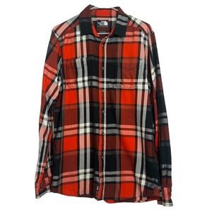 North Face Fall Flannel Orange Green Men’s Size Medium